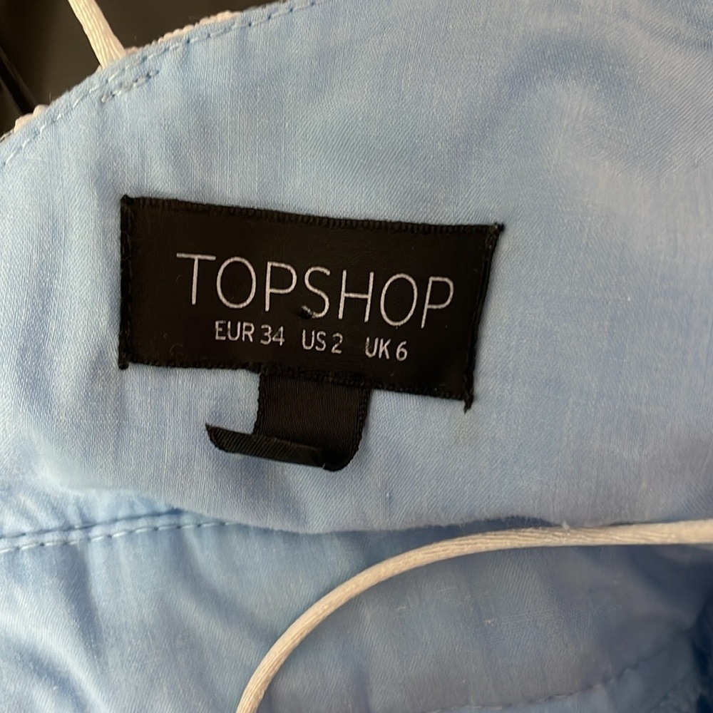 Topshop Textured Fit & Flare Mini Dress - Picture 6 of 8